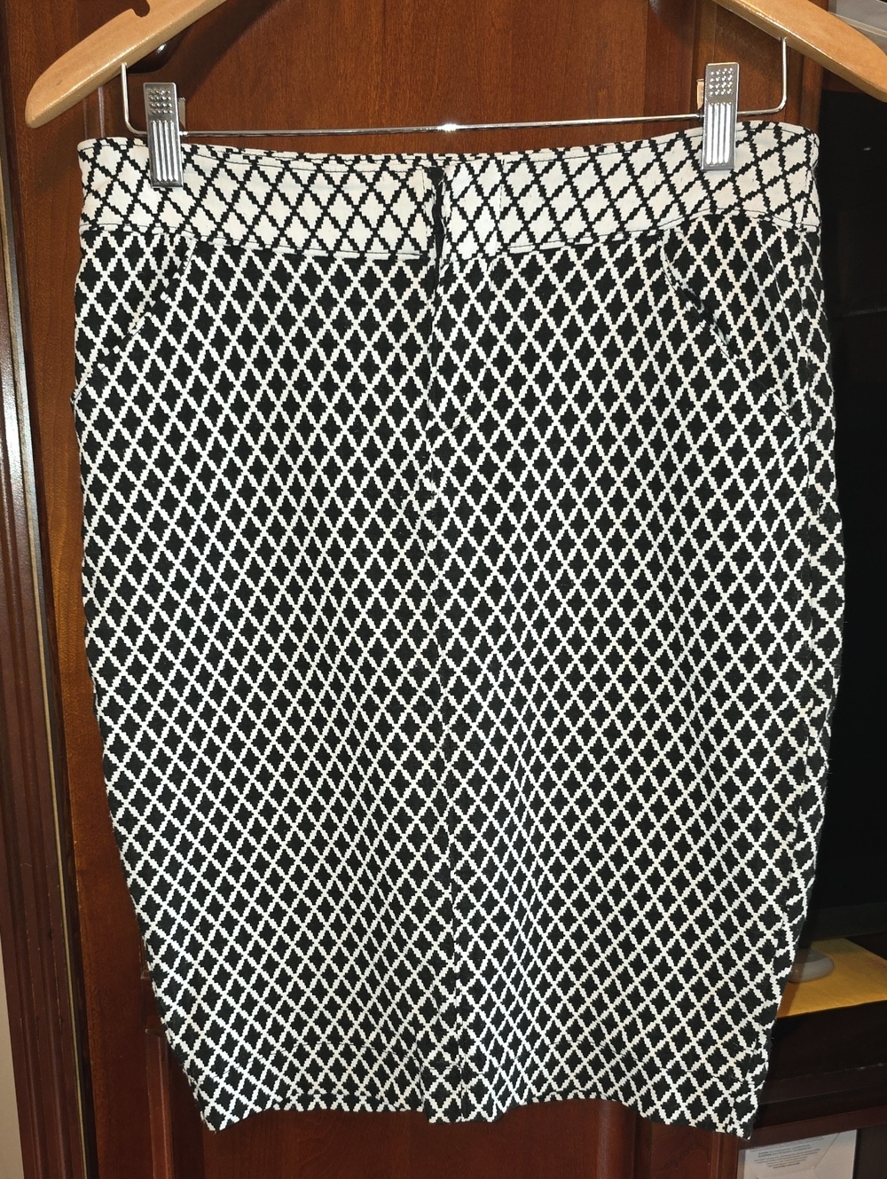 one 5 one Diamond Pattern Pencil Skirt Small
